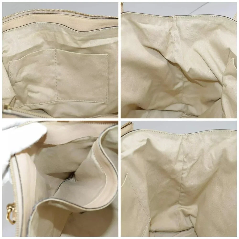 Chloe Tote Bag Leather Beige Gold Auth - Picture 16 of 16